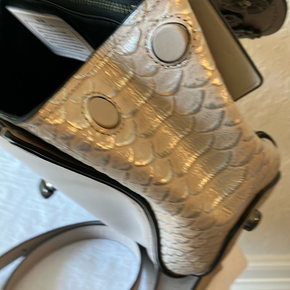 Coach: Grey Birch Willow Flower Drifter Handbag- Floral- Tea Rose Appliqué - Picture 9 of 16